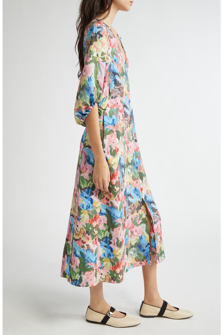 Floral Midi Dress, Alternate, color, LOVES ME LOVES ME NOT