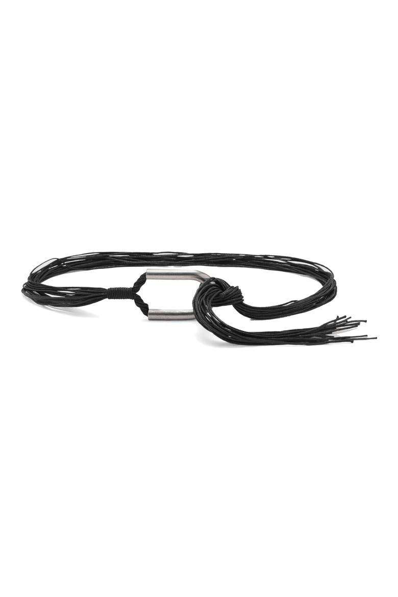 Braided Rope Belt, Main, color, BLACK