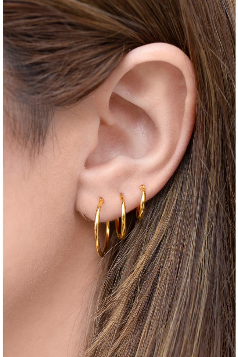 Endless Hoops Set of 3 Hoop Earrings, Alternate, color, GOLD