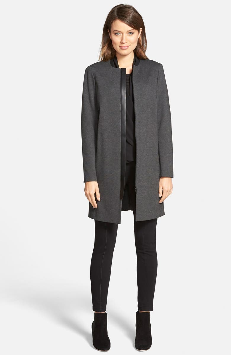 Lafayette 148 New York Drape Overlay Jersey Top, Alternate, color, 