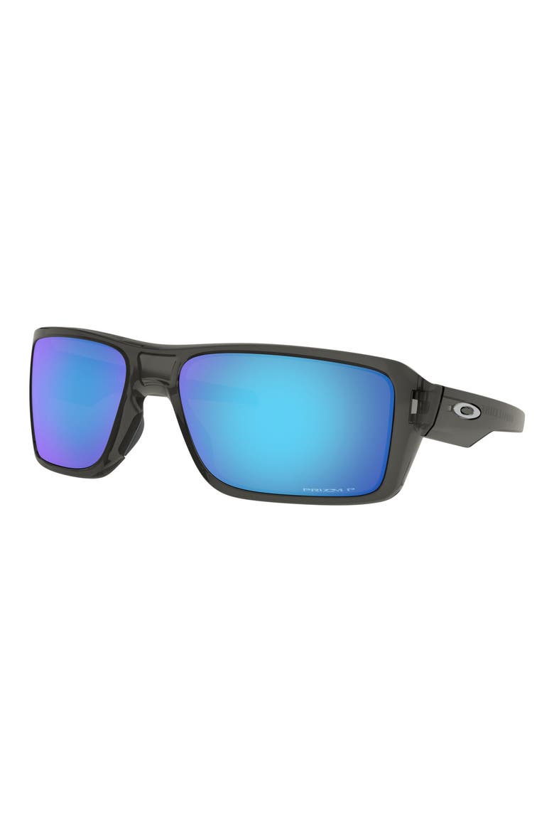 Double Edge 66mm Prizm™ Polarized Oversize Wrap Sunglasses, Alternate, color, GREY