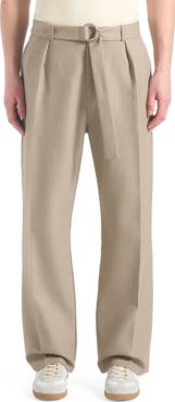 Manière De Voir Louis Relaxed Fit Belted Tailored Trousers