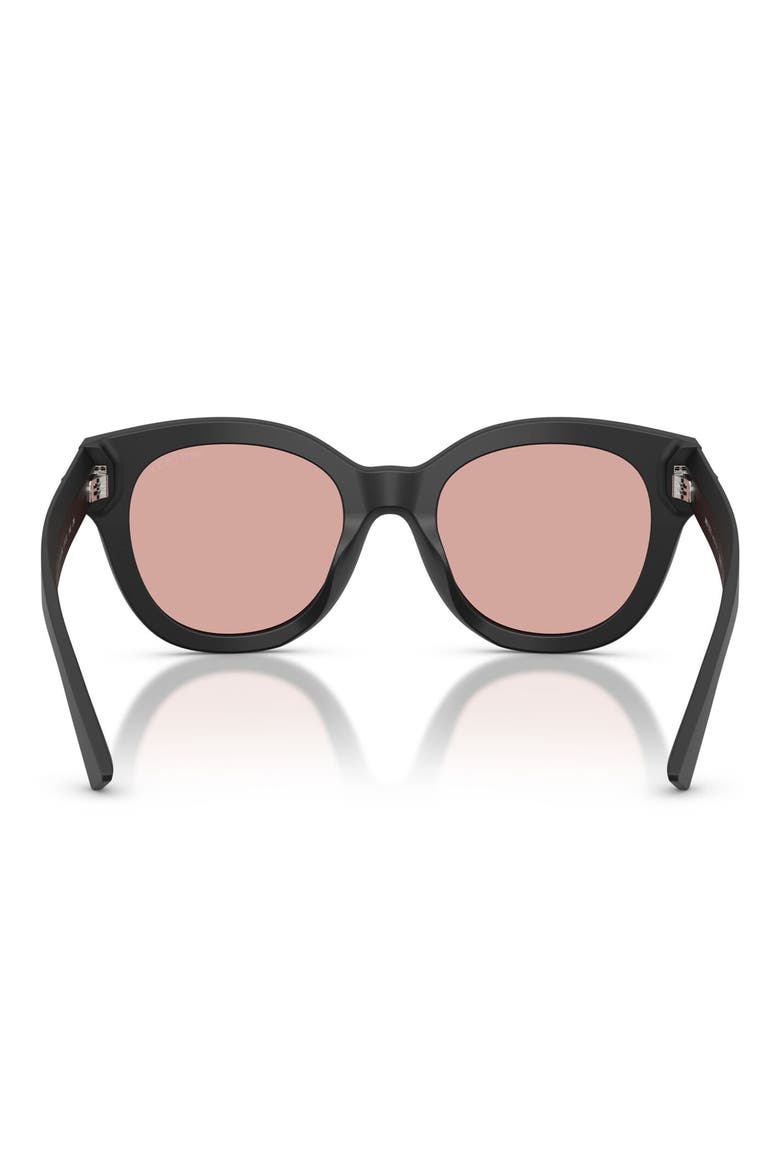 51mm Gradient Round Sunglasses, Alternate, color, BLACK / VIOLET FLASH SILVER