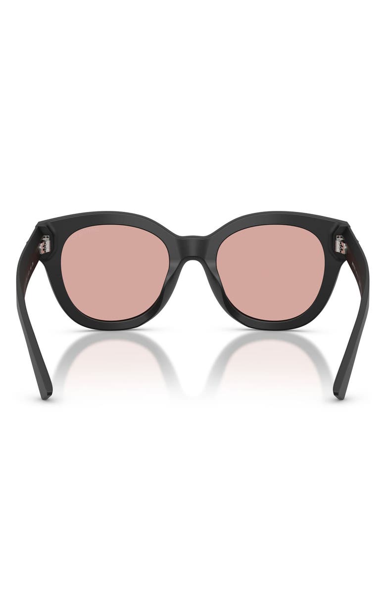 Jimmy Choo 51mm Gradient Round Sunglasses, Alternate, color, Black / Violet Flash Silver