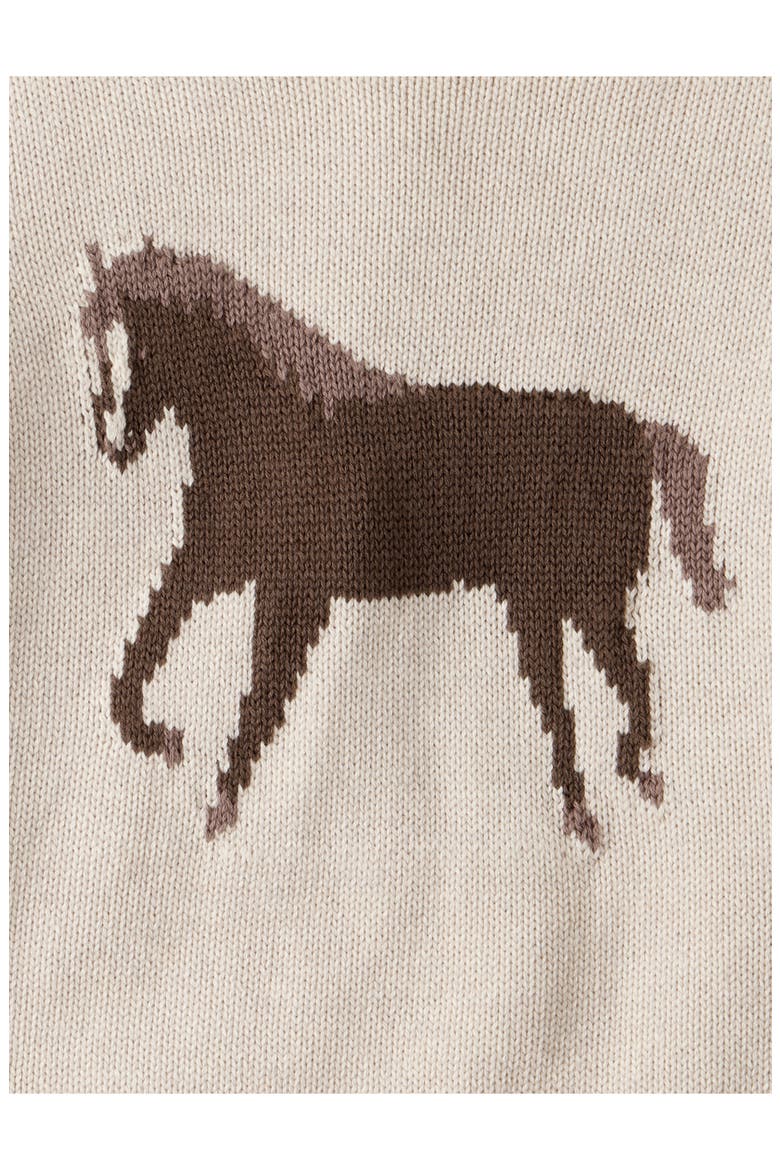 Kids' Organic Cotton Horse Sweater, Alternate, color, LP HORSE