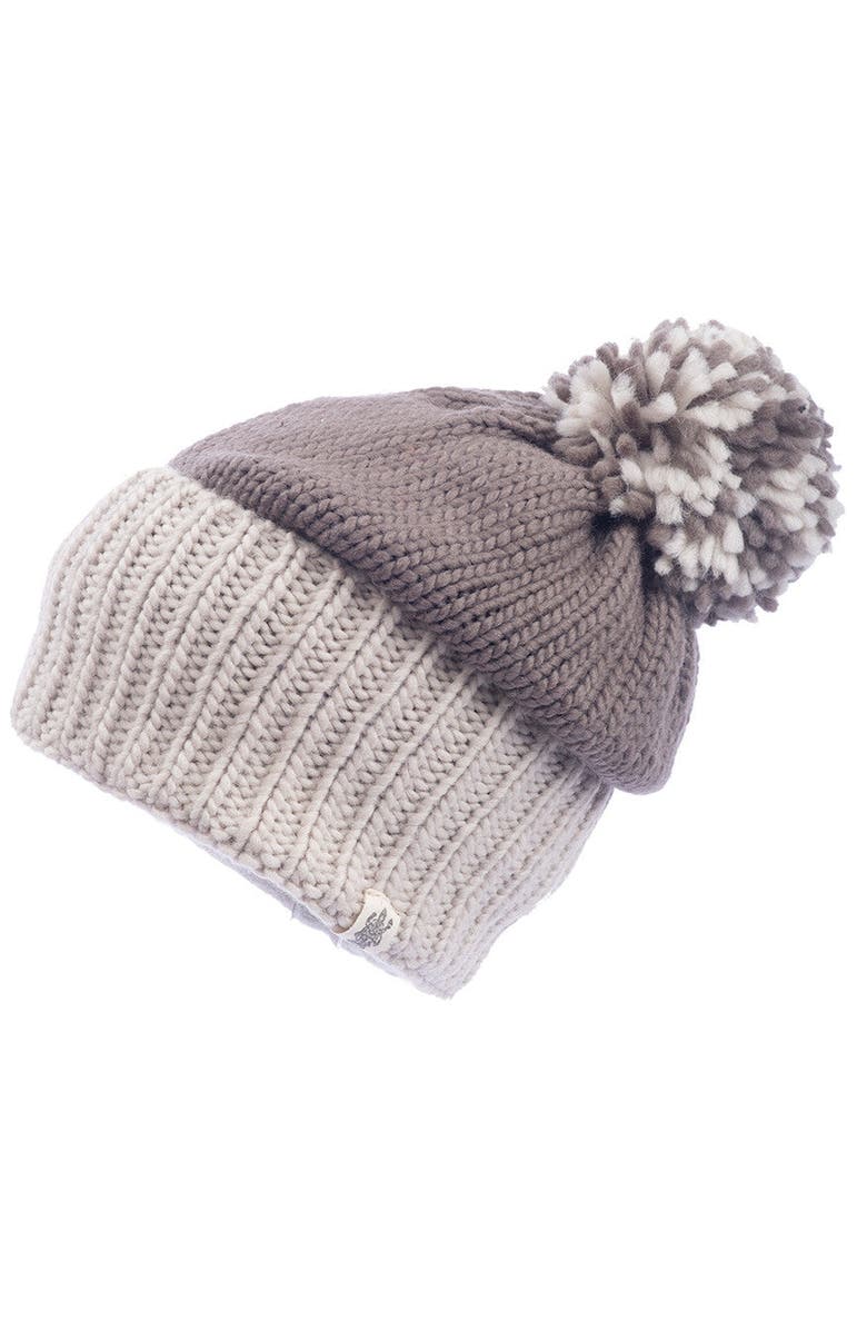 Nirvanna Designs Masha Pom Slouch, Main, color, Brown