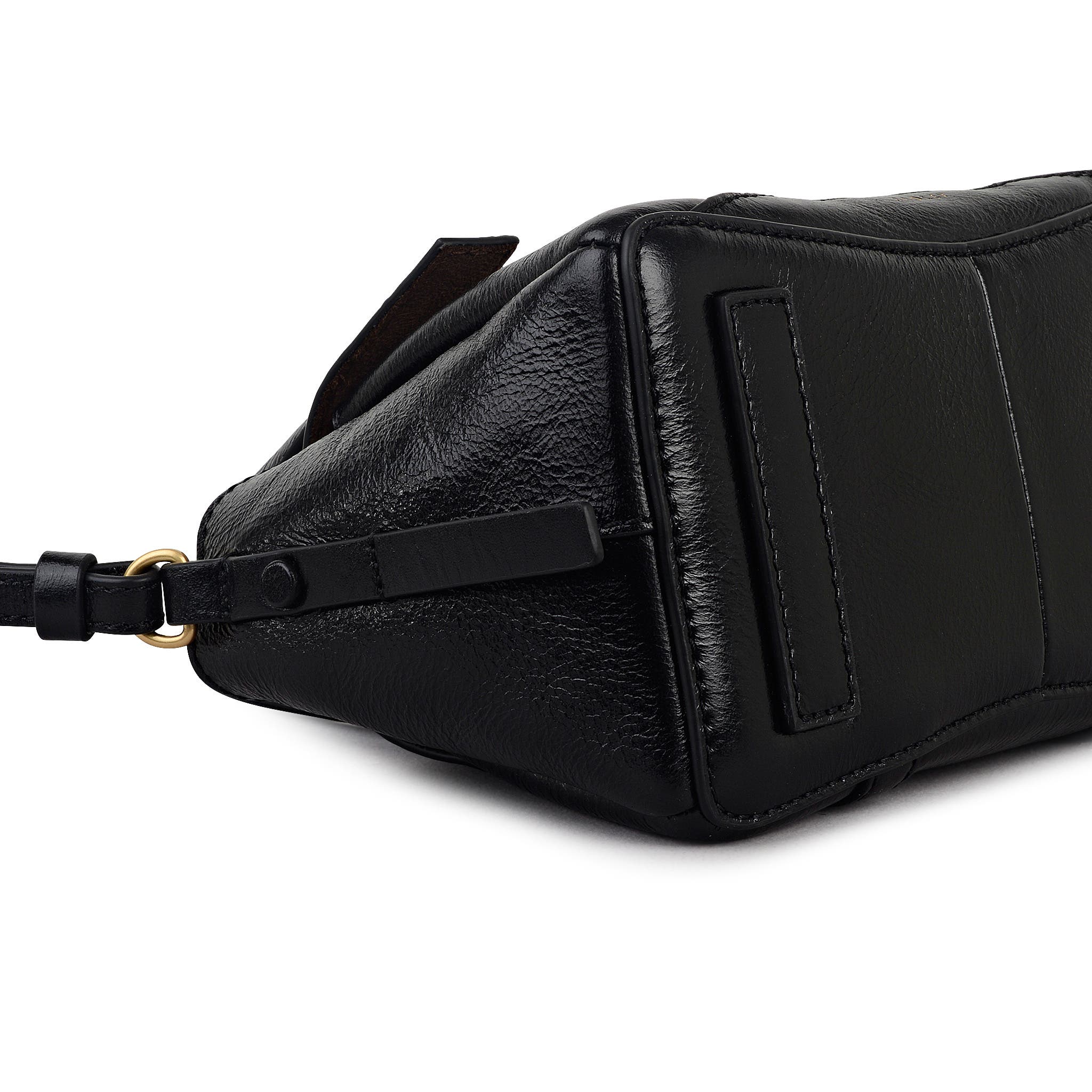 Radley The Chancery - High Shine Small Flapover Satchel Bag, Alternate, color, Black