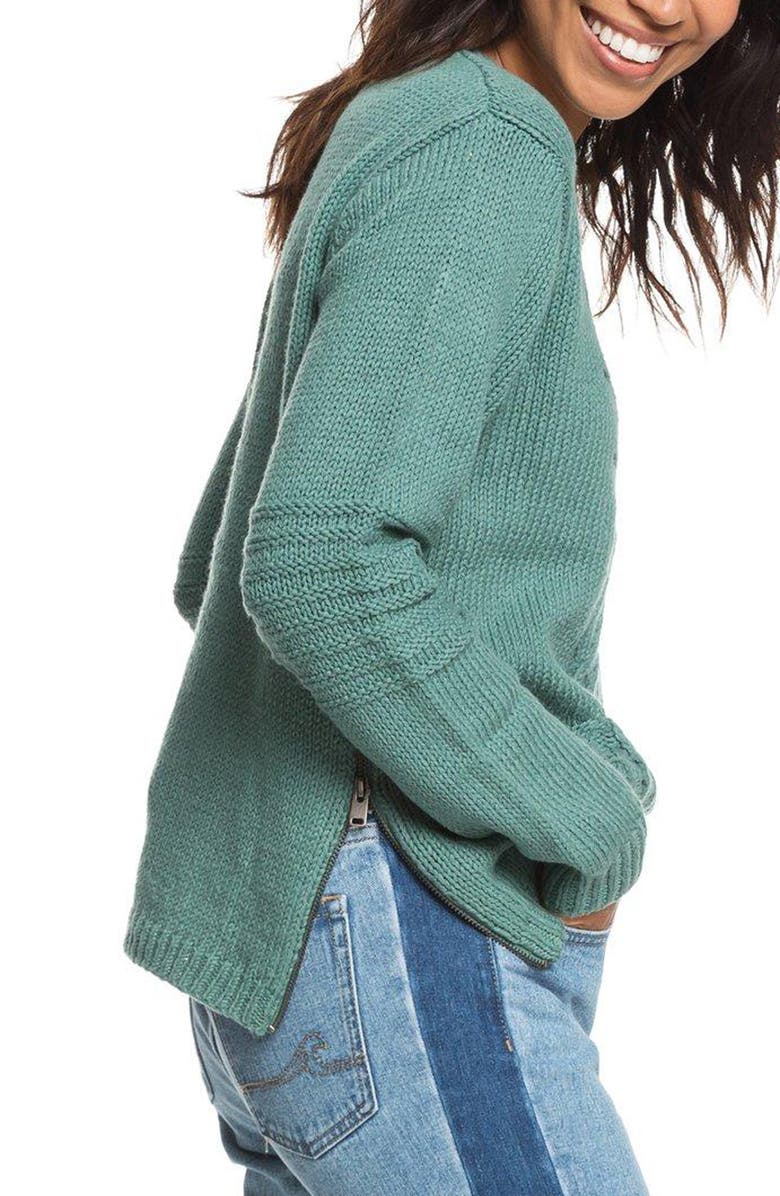 Roxy Glimpse of Romance Cable Knit Sweater, Alternate, color,