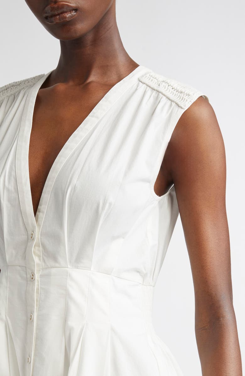 Ramy Brook Eloisa Crochet Detail Sleeveless Cotton Minidress, Alternate, color, White