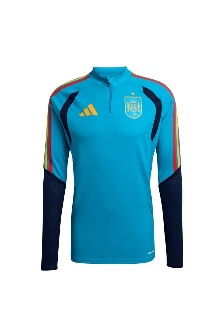 Men's adidas  Turquoise Spain National Team 2026  Tiro Quarter-Zip Training Top, Main, color, Turquoise