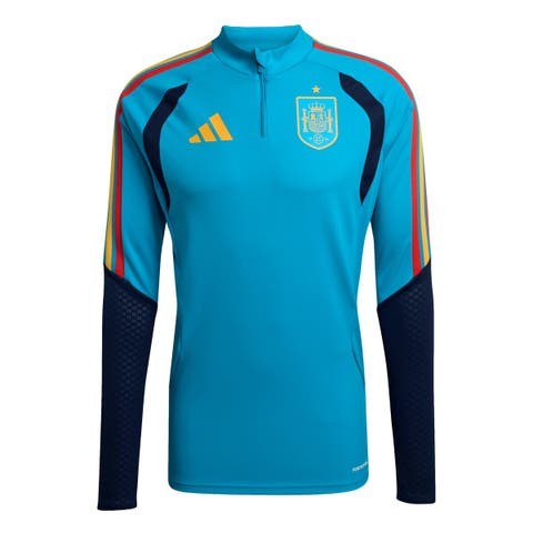 Men's adidas  Turquoise Spain National Team 2026  Tiro Quarter-Zip Training Top