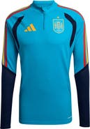 adidas Men's adidas Turquoise Spain National Team 2026 Tiro Quarter-Zip Training Top