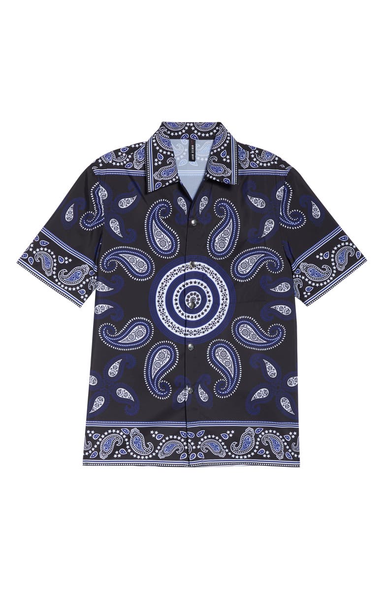 Adam Selman Sport Paisley Unisex Coach Shirt, Alternate, color, 