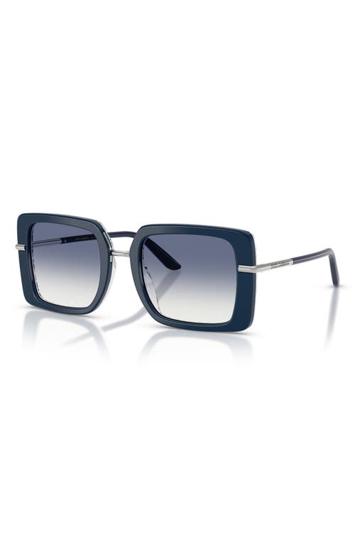 Dolce & Gabbana Dolce&gabbana 52mm Gradient Square Sunglasses In Blue Clear Light Blue