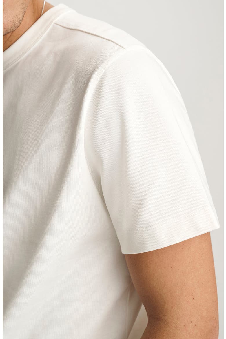 Antique White Cotton Crewneck T-Shirt, Alternate, color, ANTIQUE WHITE