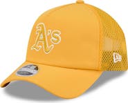 New Era Men's New Era Gold Athletics 2026 Batting Practice Apex 9FORTY Adjustable Trucker Hat