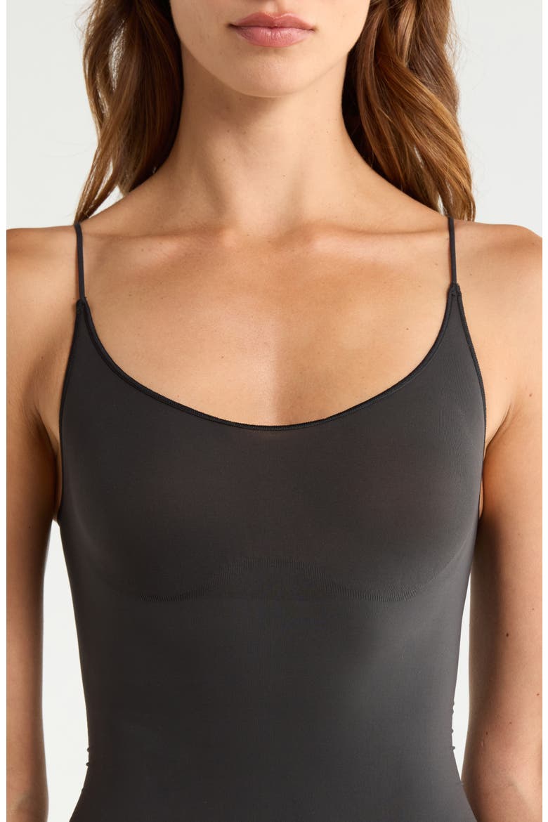 Sheer Seamless Thong Bodysuit, Alternate, color, ONYX
