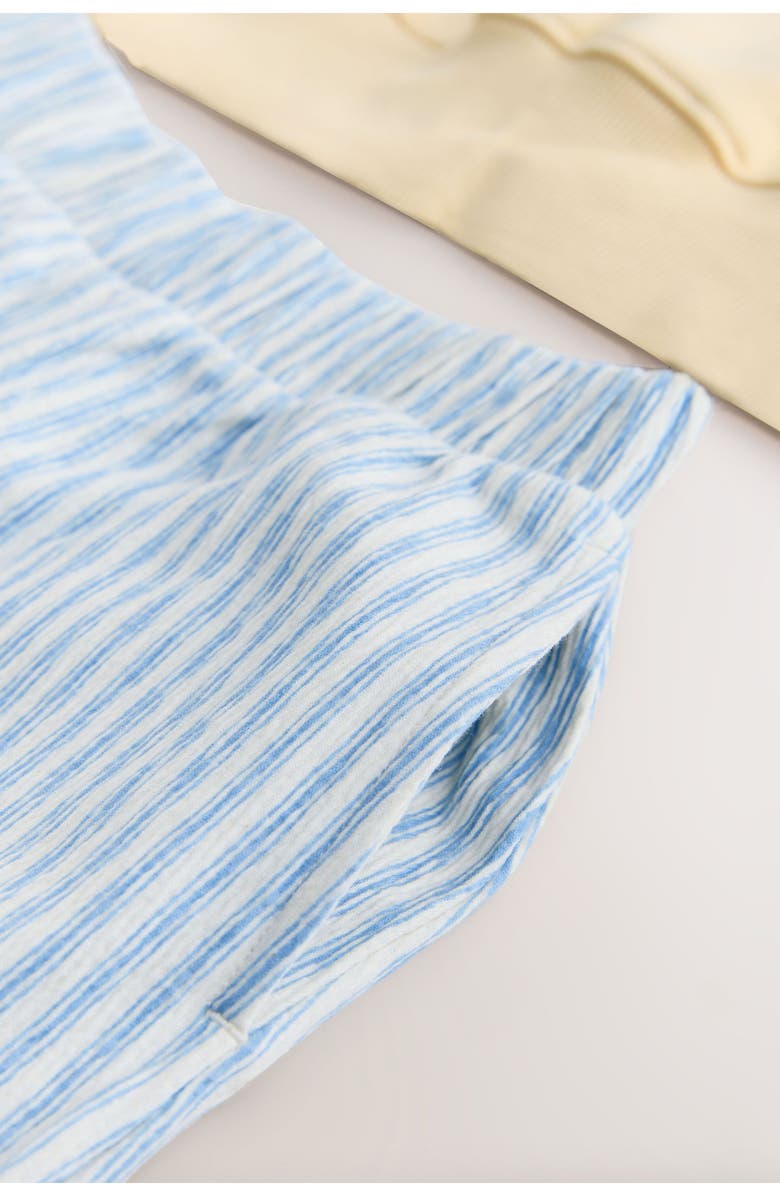 NEXT Kids' Crewneck Sweatshirt & Stripe Pants Set, Alternate, color, Yellow