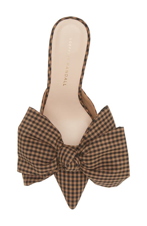 Loeffler Randall Margot Pointed Toe Mule In Brown/black Check