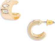 NORDSTROM RACK Mixed Crystal Huggie Hoop Earrings