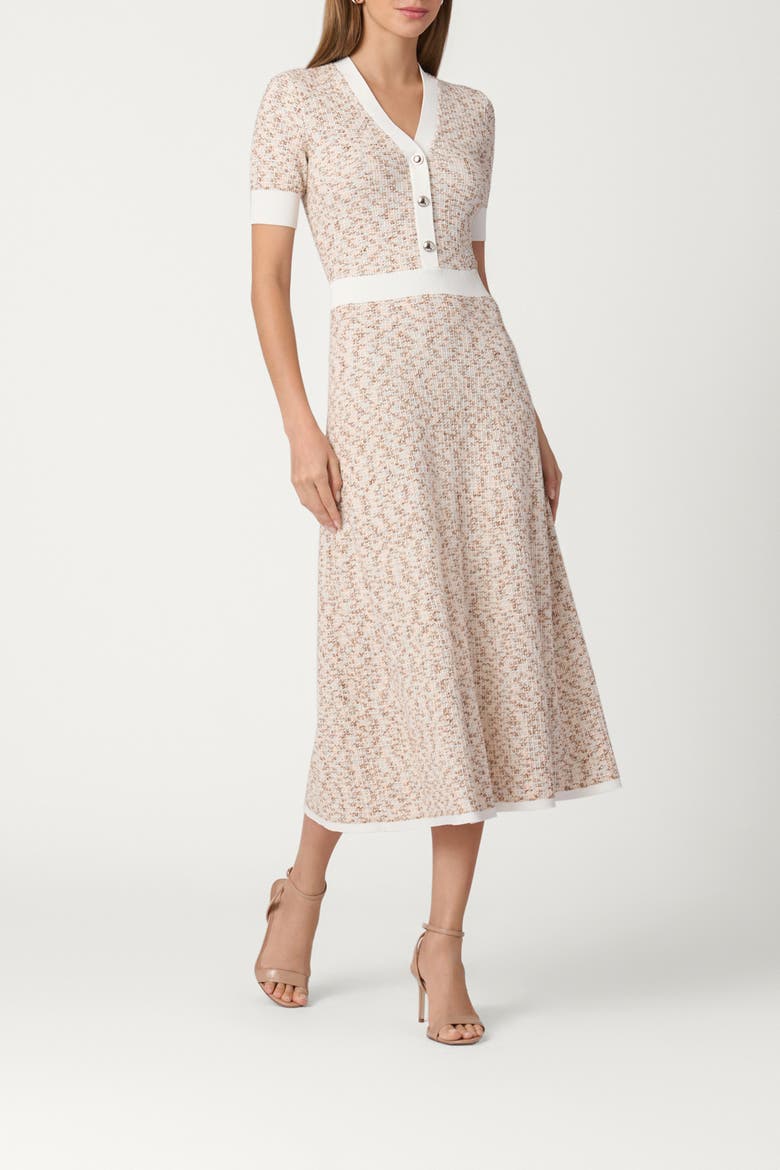 Talmadge Texture Knit Alison Dress, Main, color, Neutral Multi/Optic