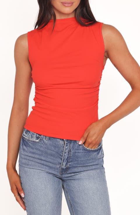 Nissa Mock Neck Sleeveless Top