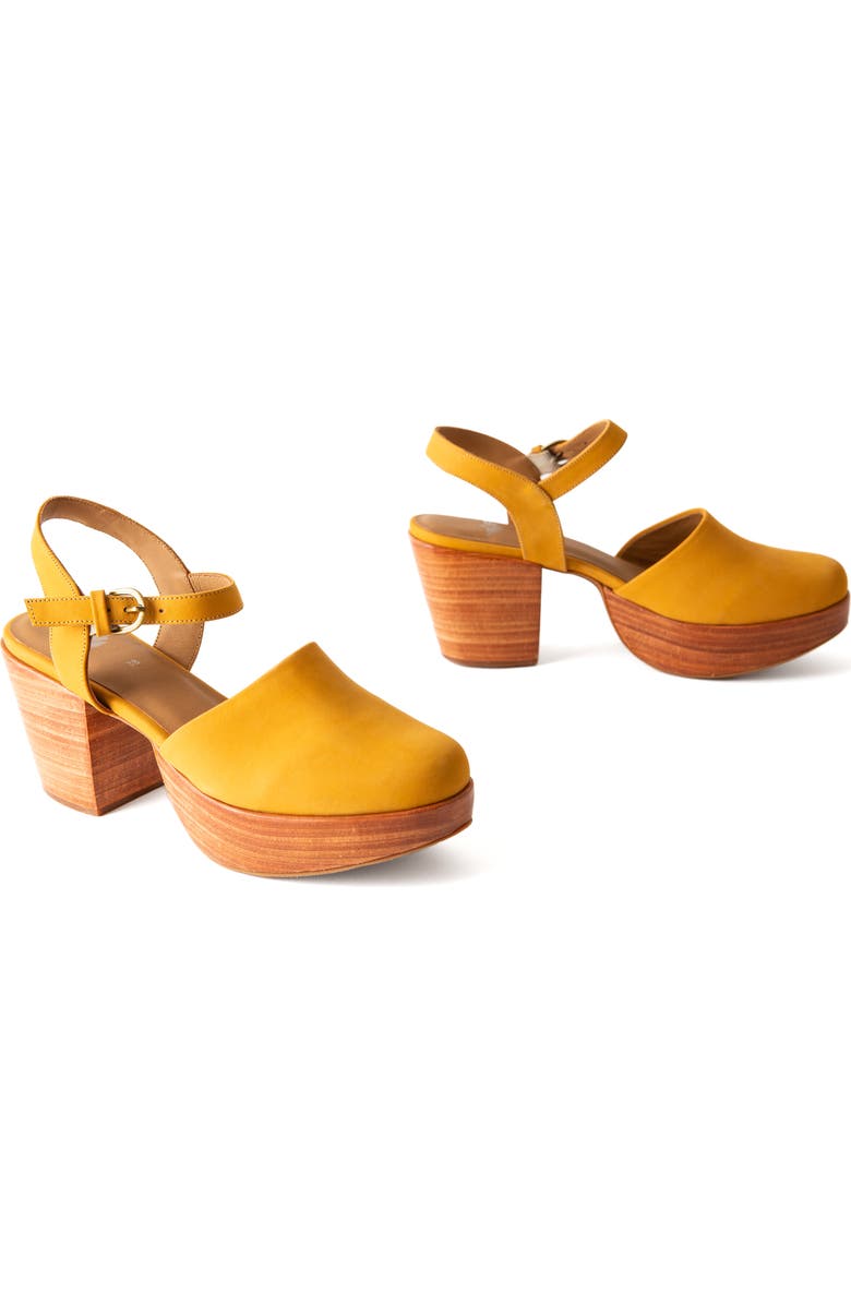 Fortress Willow Mary Jane Platform Clog, Alternate, color, Amber Suede