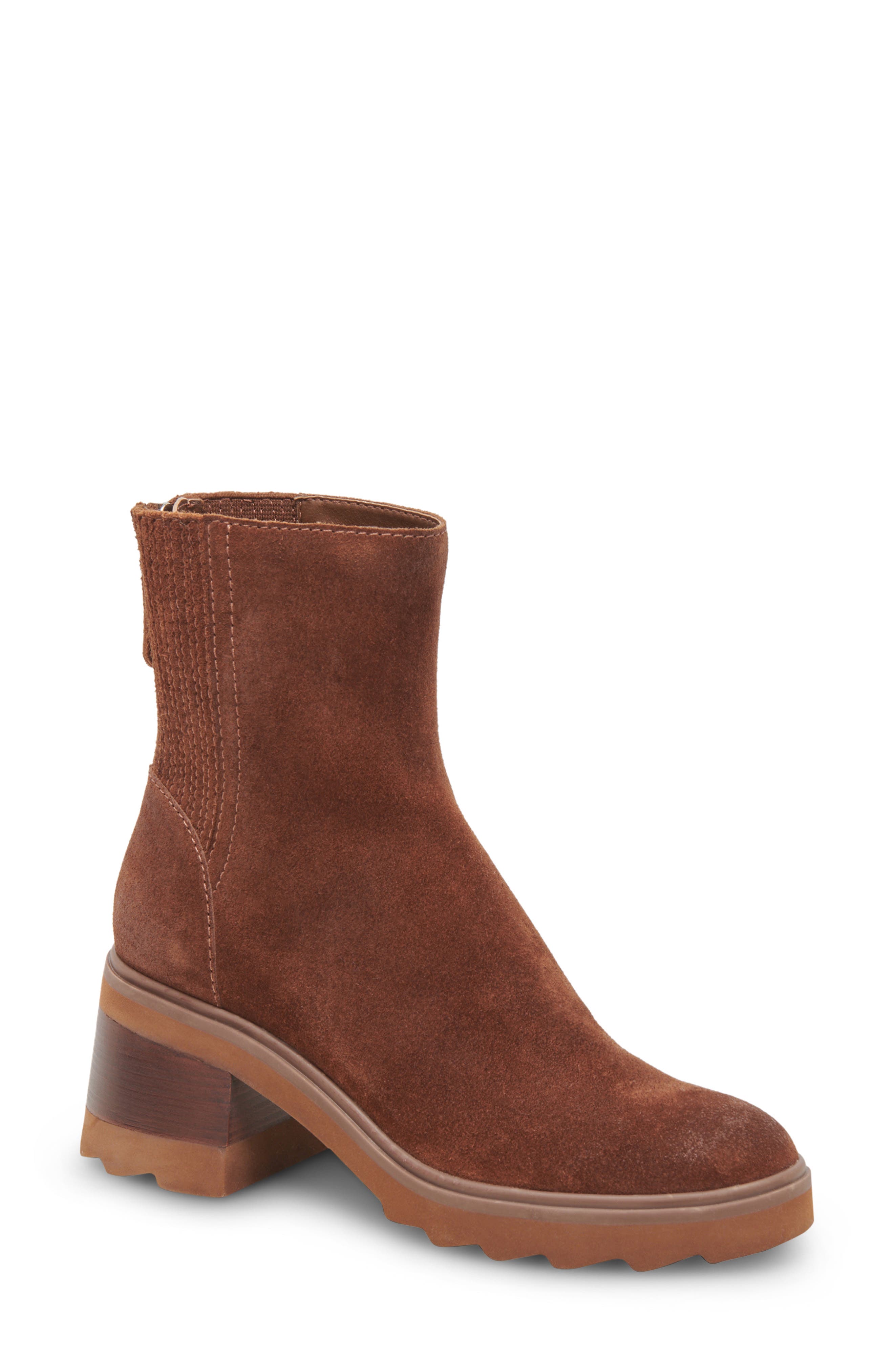 Martey H2O Waterproof Bootie, Main, color, COCOA SUEDE H2O