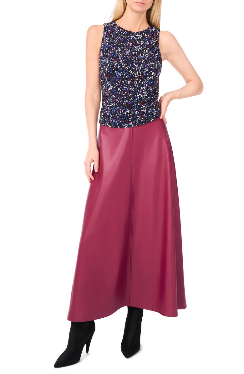 Vince Camuto Confetti Print Center Ruched Tank, Alternate, color,