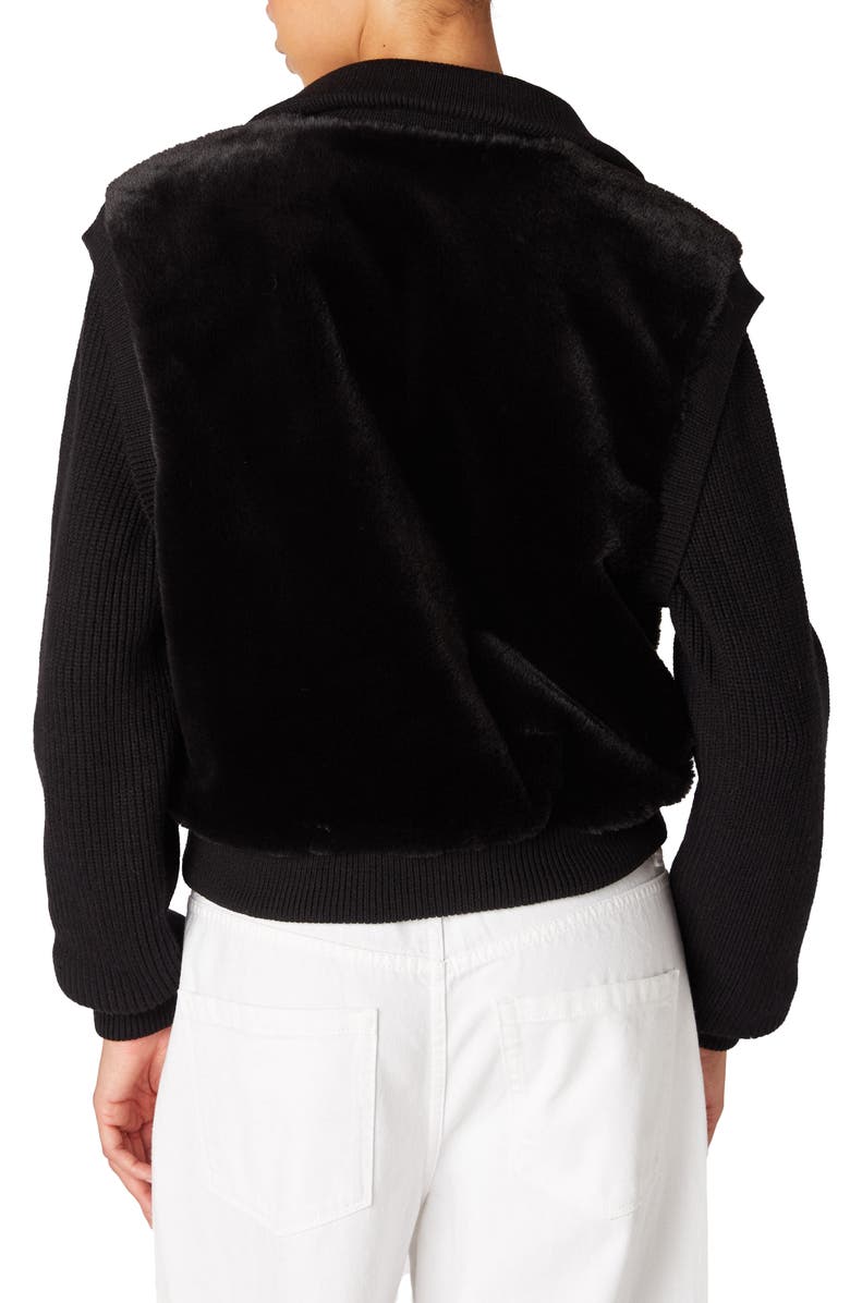 BLANKNYC Mixed Media Faux Fur Bomber Jacket, Alternate, color,