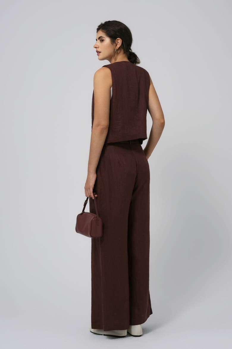 Hemp High Rise Pants, Alternate, color, espresso