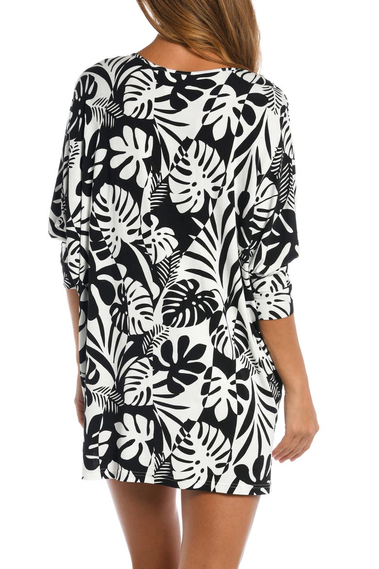 Optic Cover-Up Tunic Top, Alternate, color, BLACK