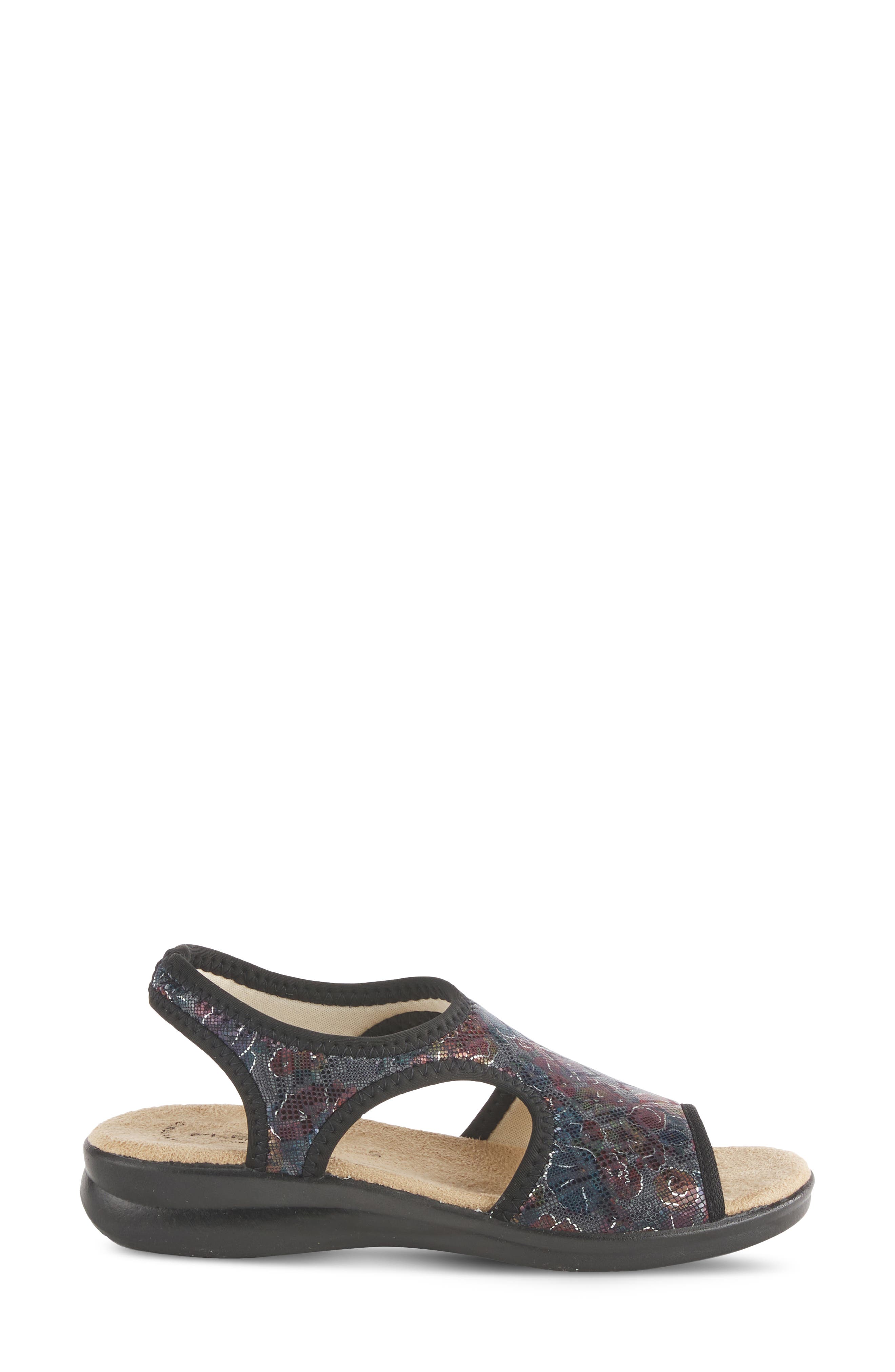 Flexus by Spring Step Nyaman Slingback Sandal, Alternate, color, Black Multi