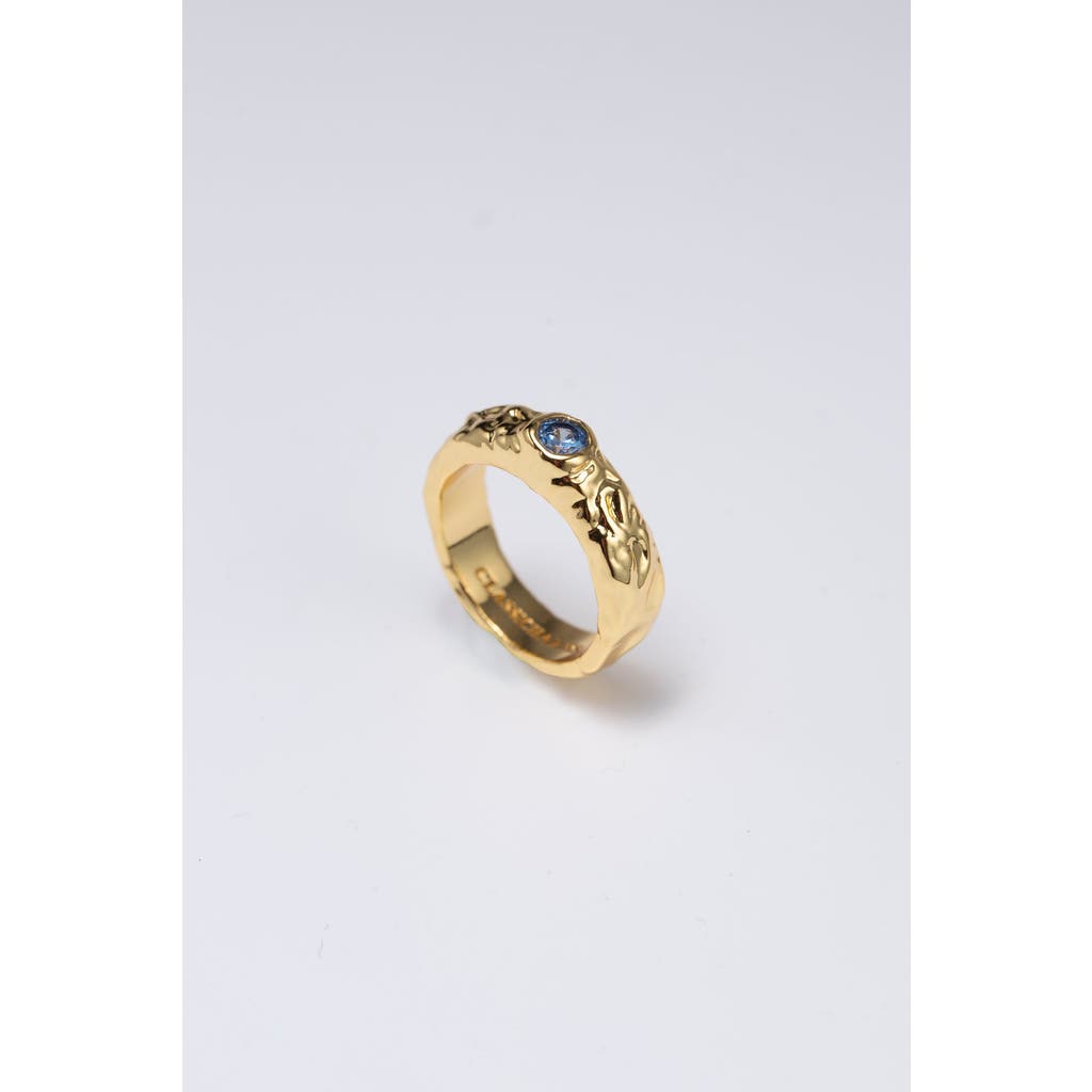 Classicharms Sylvie Cubic Zirconia Molten Stackable Ring In Gold