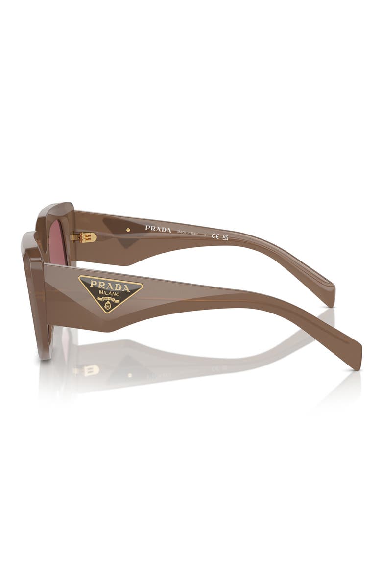 50mm Geometric Sunglasses, Alternate, color, DARK VIOLET