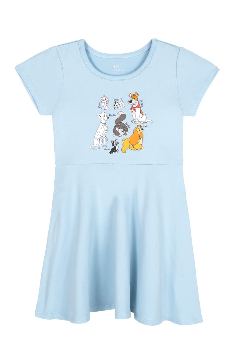 Disney 2-Piece Skater Dress Set, Alternate, color, Lady Marie Blue Grey