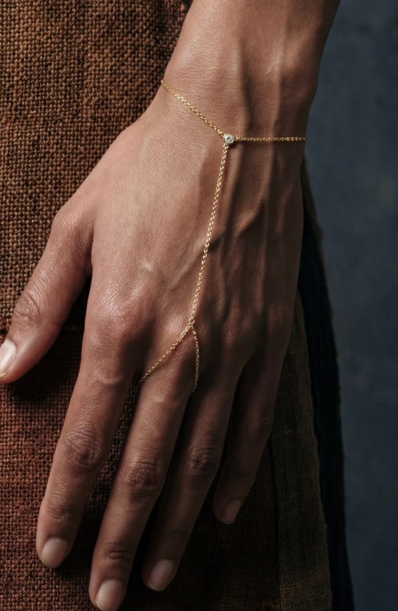 The M Jewelers The Single Stone Hand Chain, Alternate, color, Gold