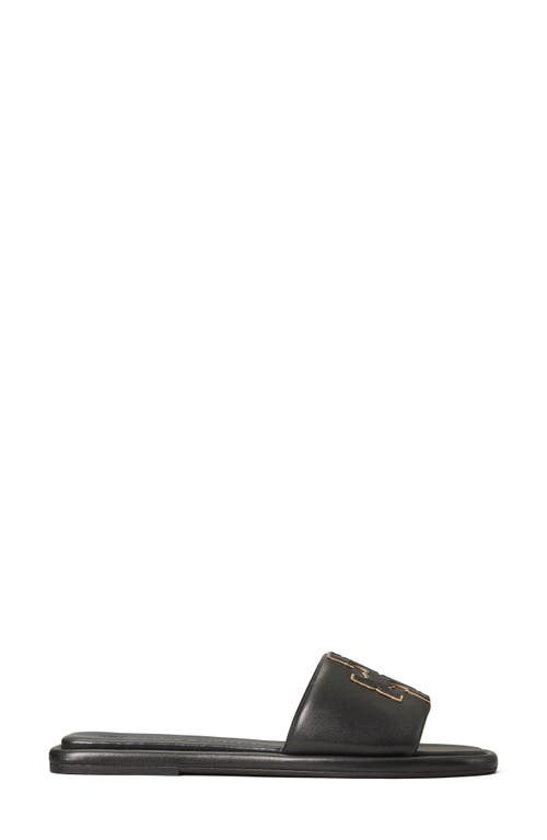 Tory Burch Double-t Leather Sport Slide Sandal In Multi