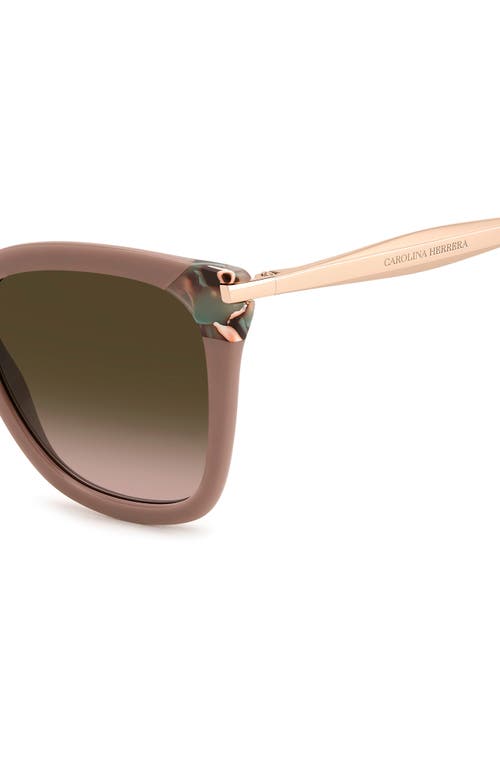 Carolina Herrera Her 54mm Gradient Rectangular Sunglasses In Brown