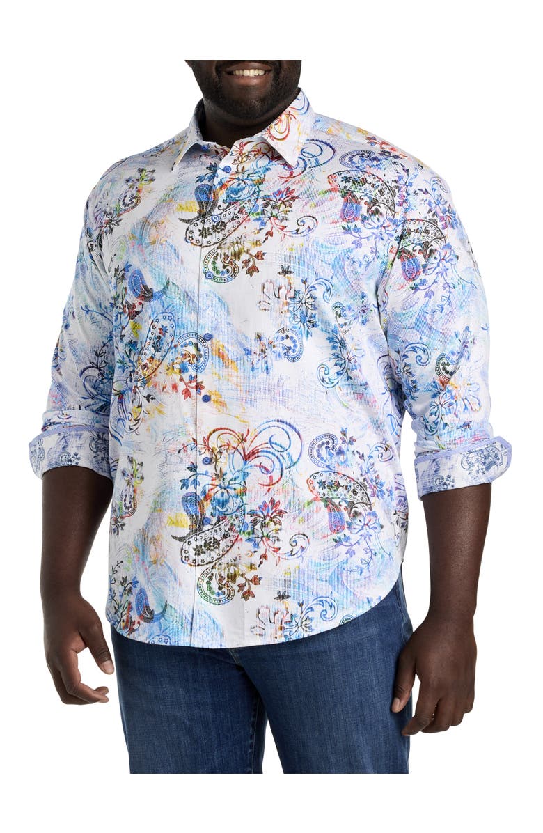 Robert Graham Big & Tall Apex Sport Shirt, Main, color, 