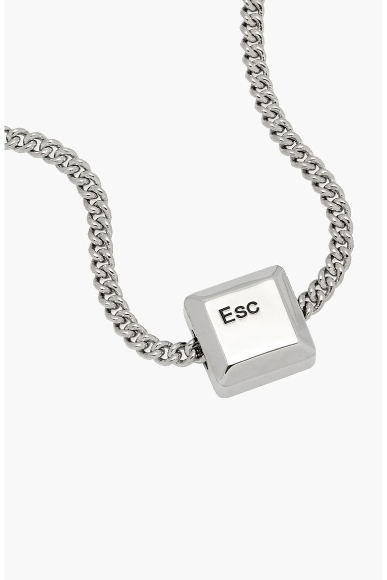 Esc Necklace In Silver, Alternate, color, Silver