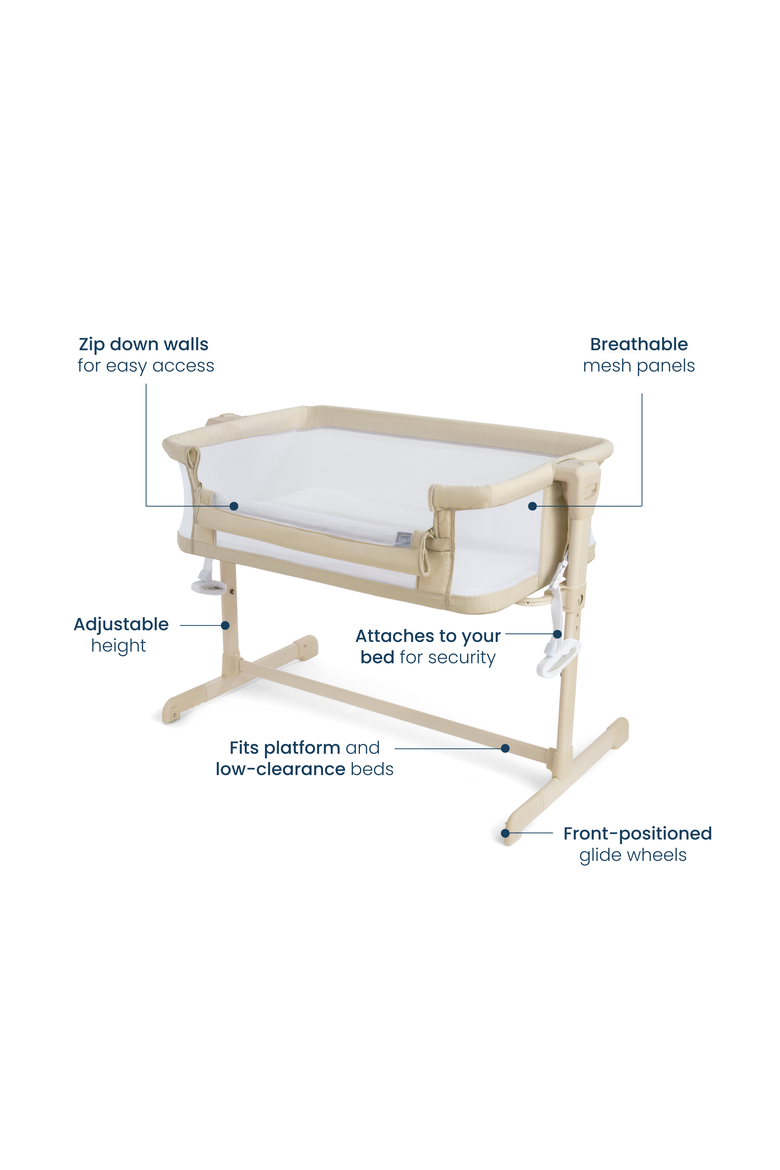 BassiNest® 2-in-1 Bedside Bassinet Sleeper, Alternate, color, Oat