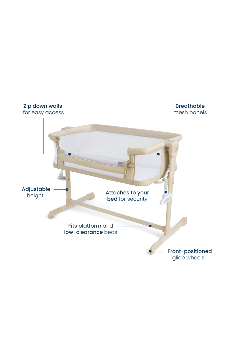 HALO BassiNest<sup>®</sup> 2-in-1 Bedside Bassinet Sleeper, Alternate, color, Oat