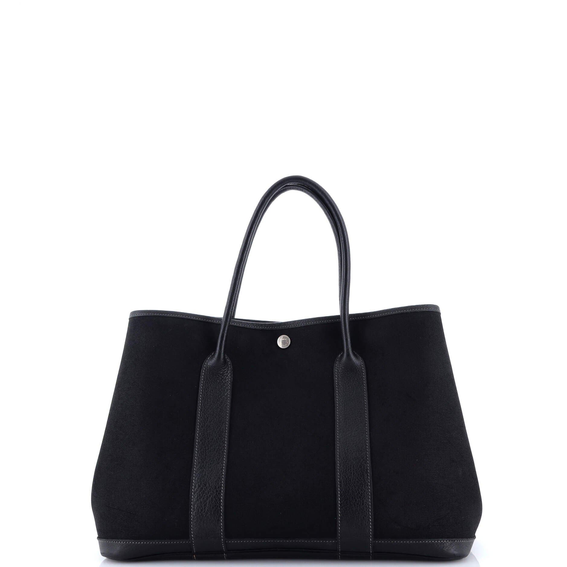 Pre-Owned Hermes Garden Party Tote Toile and Leather 36, Alternate, color, 