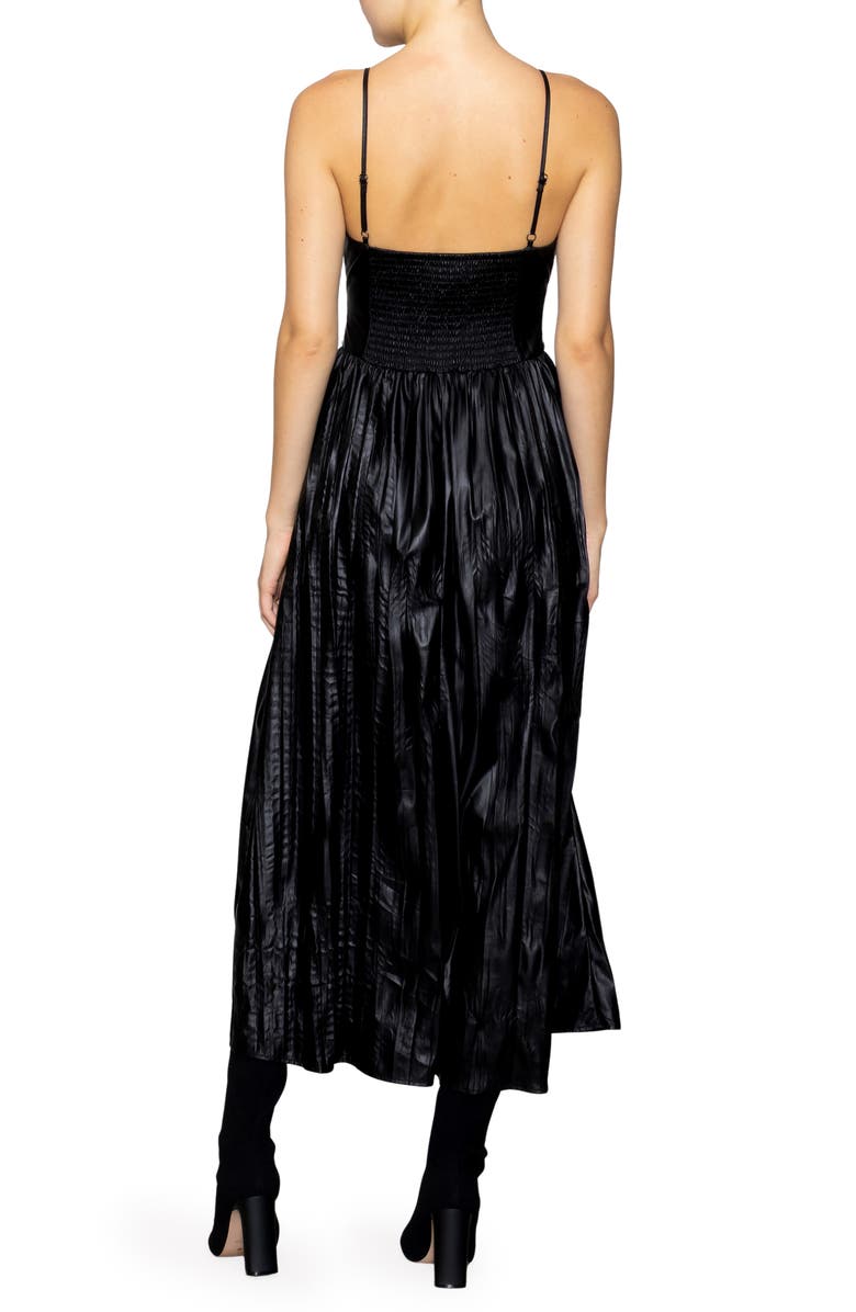 MELLODAY Faux Leather Dress, Alternate, color, Black Solid