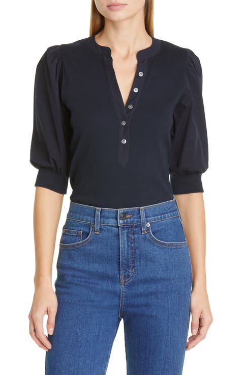 Coralee Front Button Blouse
