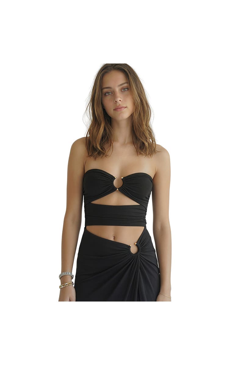 AKALIA Eloise Slit Dress, Alternate, color, Black