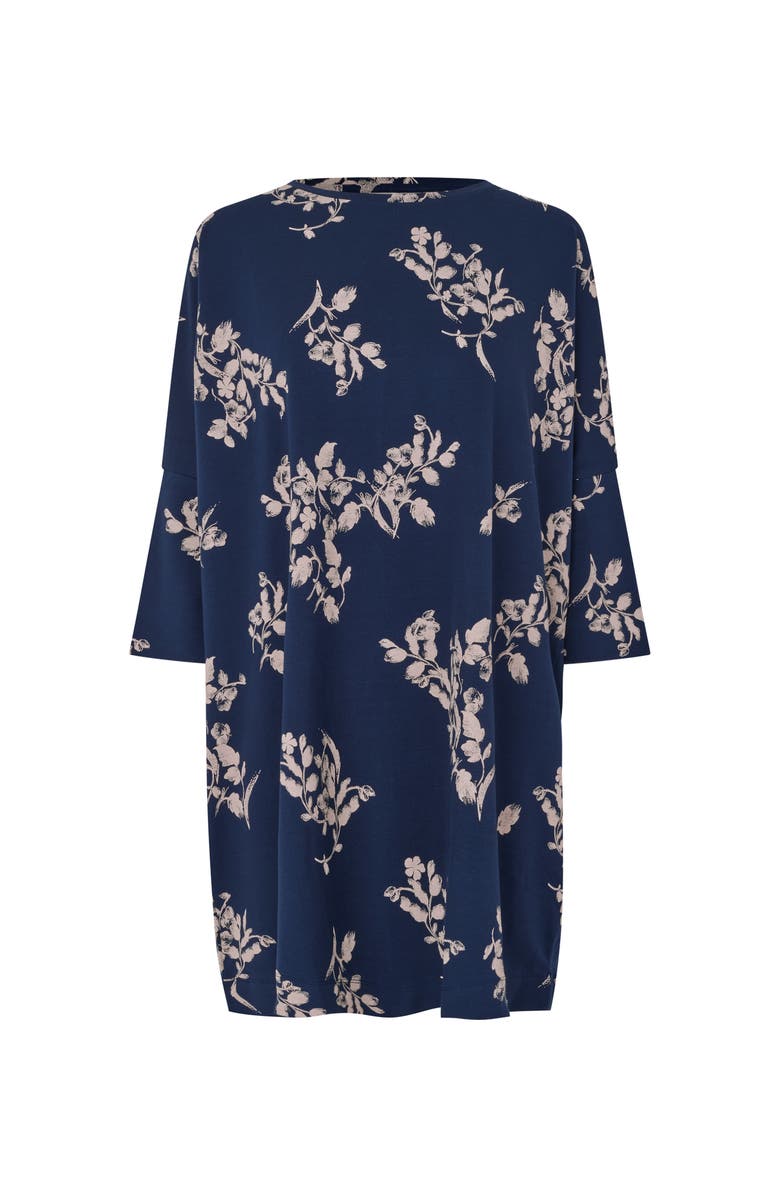 Masai Copenhagen MaGabini Floral Tunic Top, Alternate, color, Navy Blazer