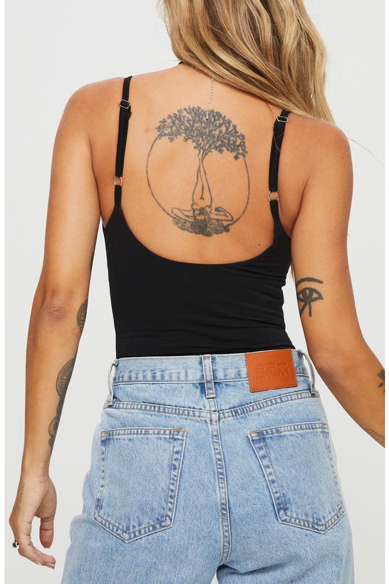 Off Stage Bodysuit, Alternate, color, BLACK