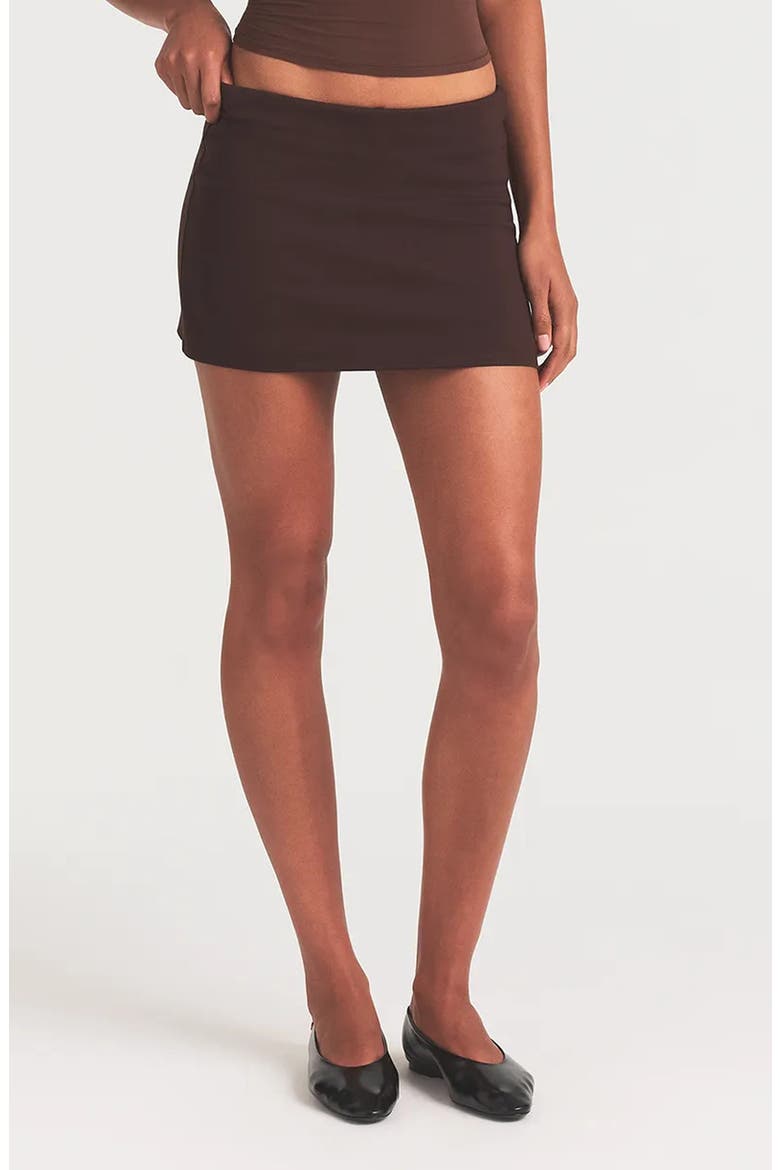 Stretch Miniskort, Main, color, ESPRESSO